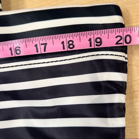 KATE SPADE NEW YORKBarbara Flatiron Nylon Bag Black White Stripe - Picture 9 of 13